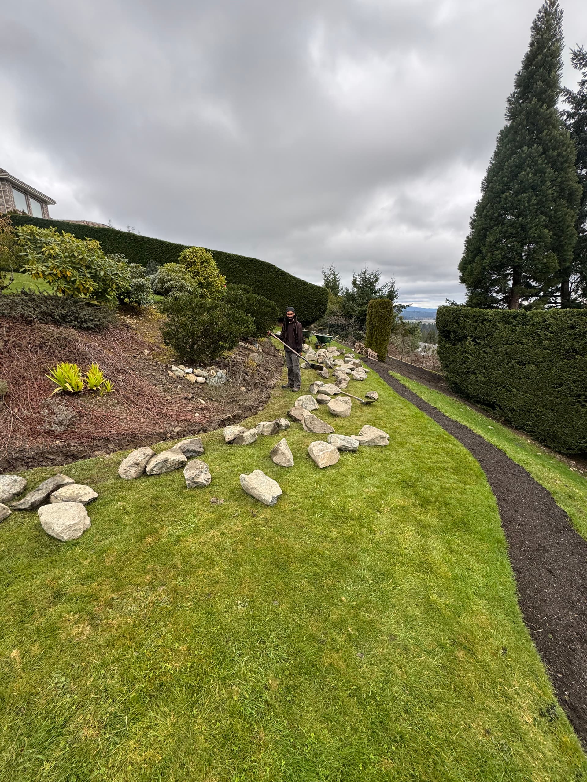 Beautiful Rock-Lined Pathway Update