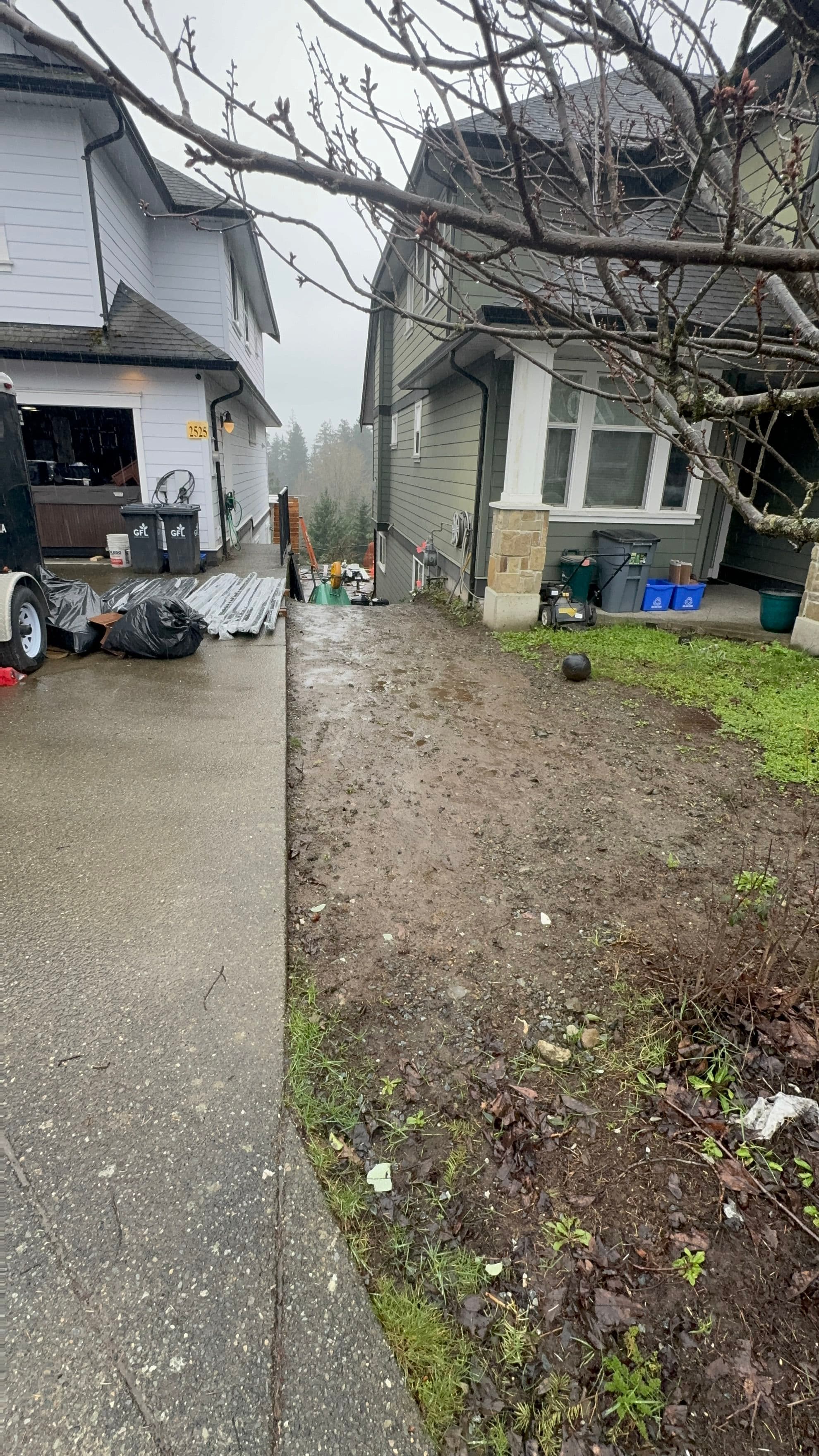 Project Sloped Front Yard Landscape Installation in Langford image