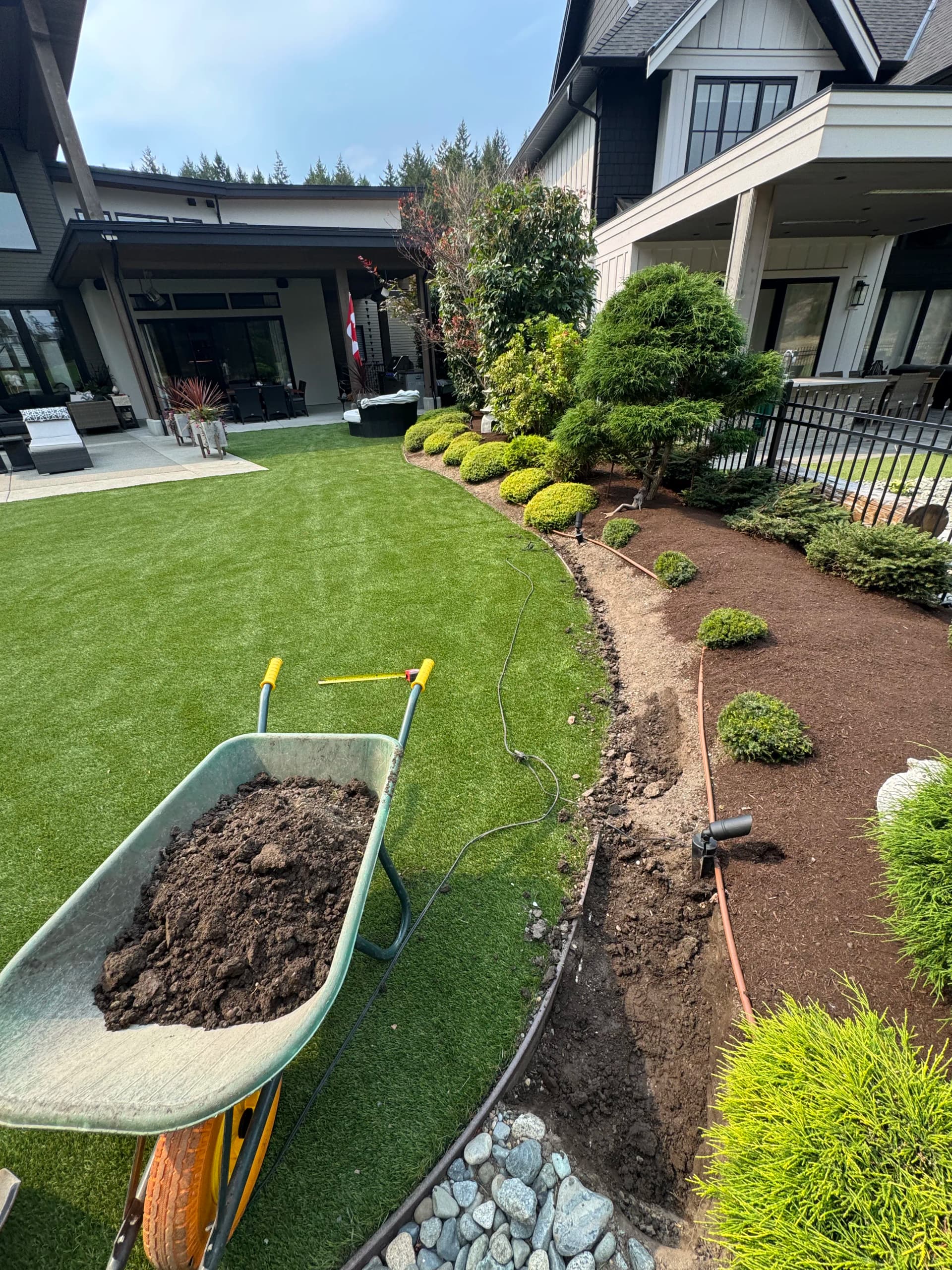 River Rock Edging That Keeps Landscape Beds Looking Sharp