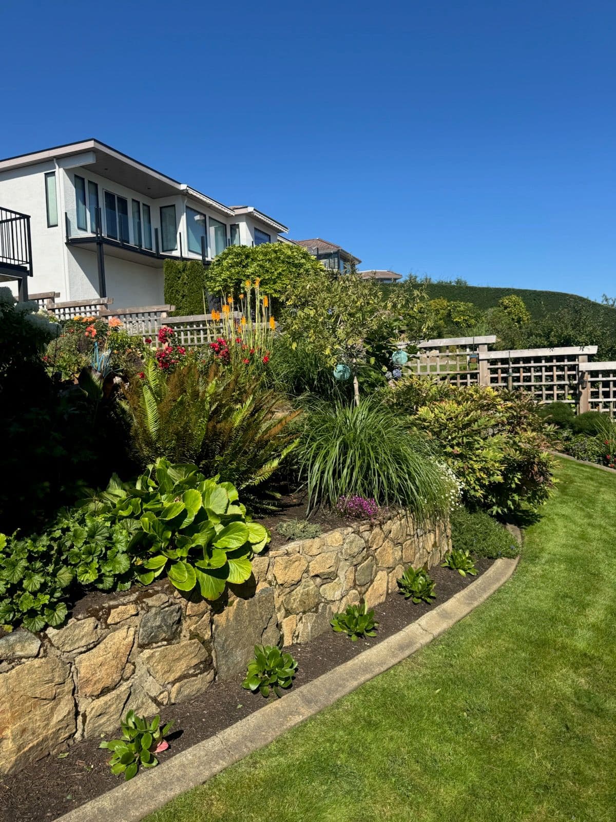 Project Vibrant Garden Transformation with Stone Elements image