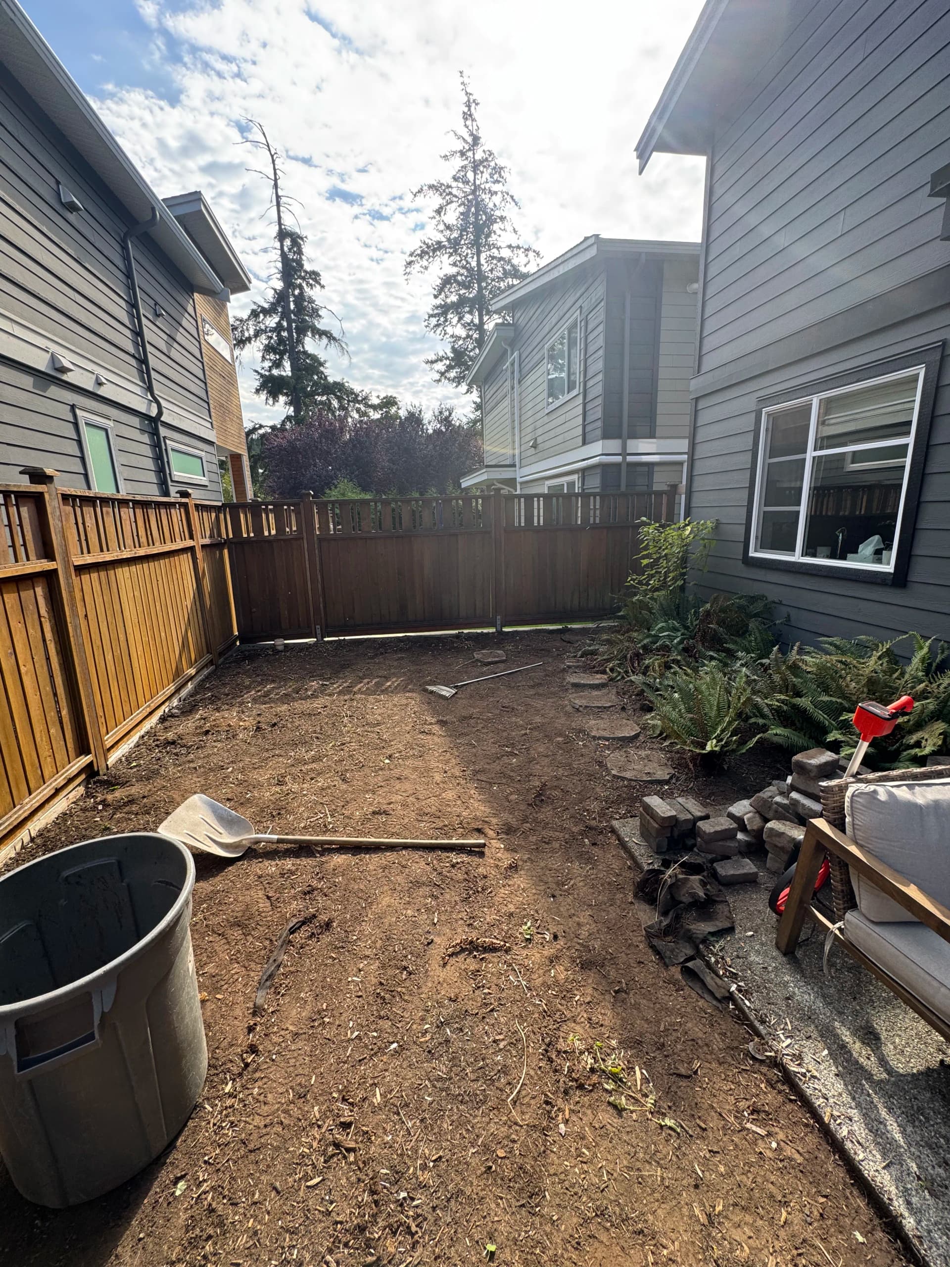 Gallery photos for Overgrown Backyard Cleaned Out and Built Fresh in One Day: Image #1