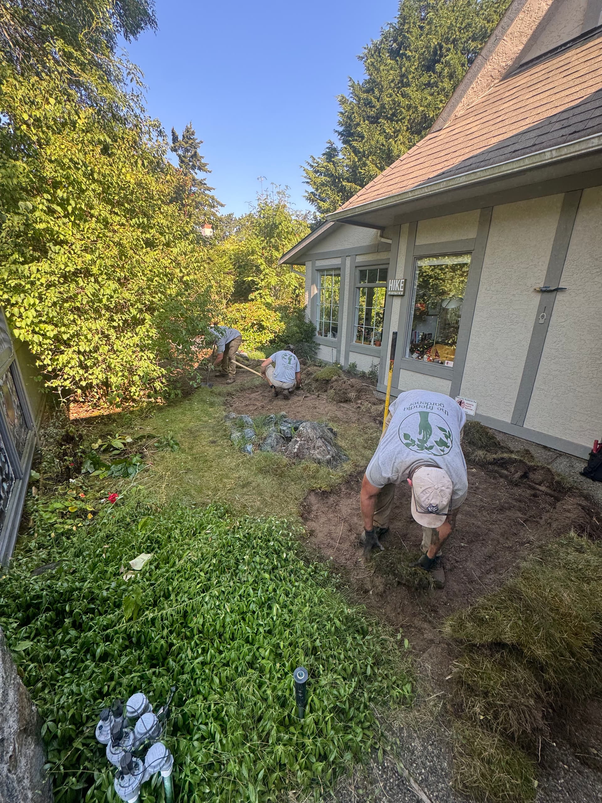 Gallery photos for Garden Bed Replaced With a Clean River Rock Feature: Image #2