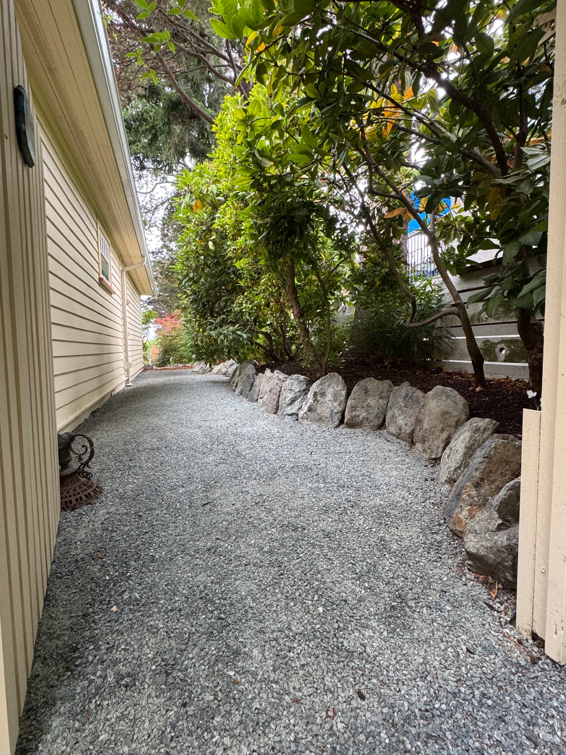 Gallery photos for Gravel Pathway and Rock Wall Still Holding Strong: Image #1